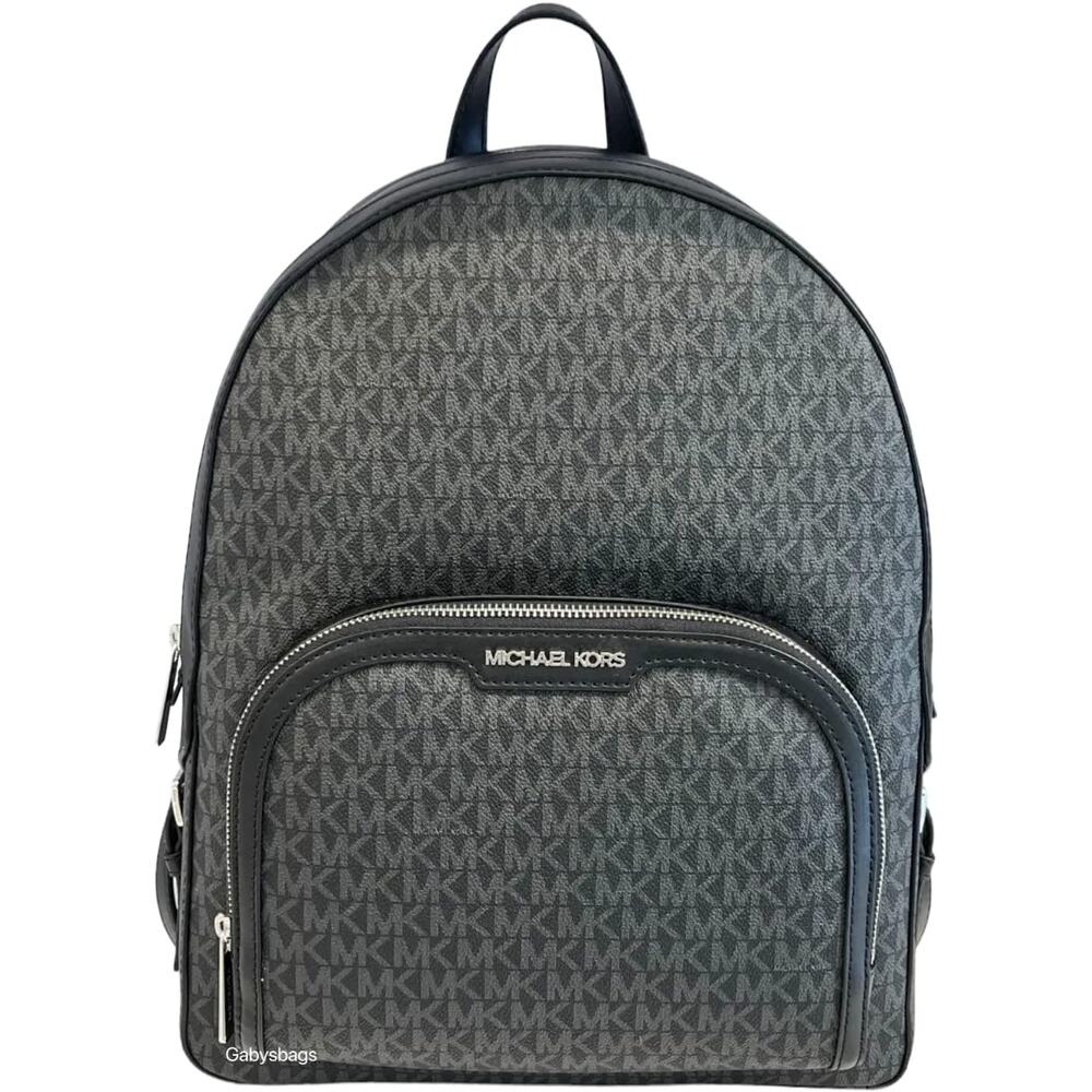 NWOT Large Michael Kors Gray/Black Monogram Backpack